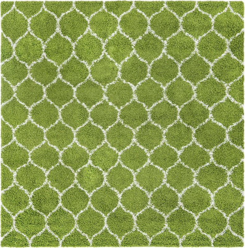 10' x 10' Barnett · Lattice Shag Rug, green