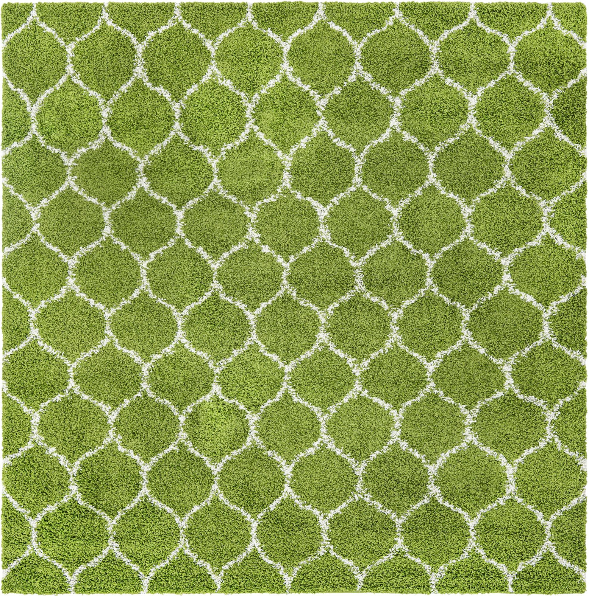 10' x 10' Barnett · Lattice Shag Rug, green