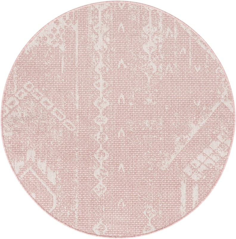 3' x 3' Wildman · Geometric Outdoor Rug, pink