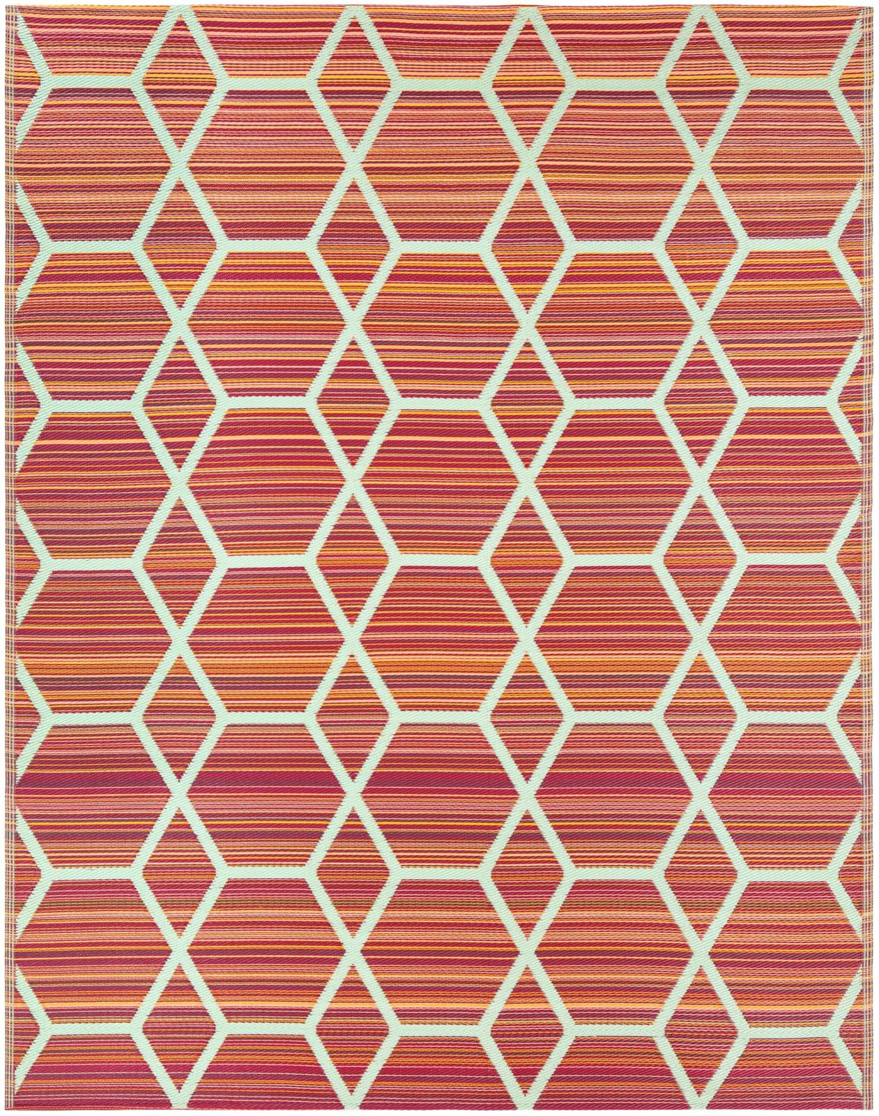 7' 10 x 10' Amity · Diamond Outdoor Rug, red
