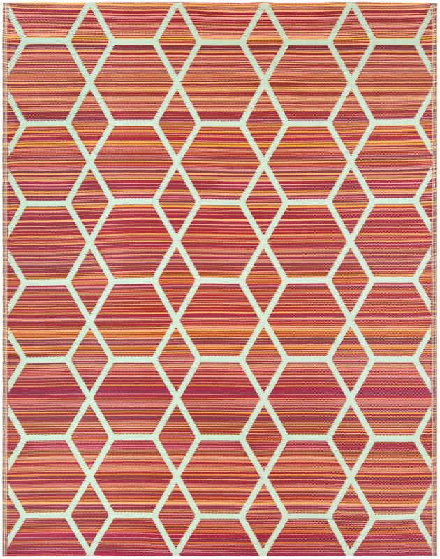 7' 10 x 10' Amity · Diamond Outdoor Rug, red