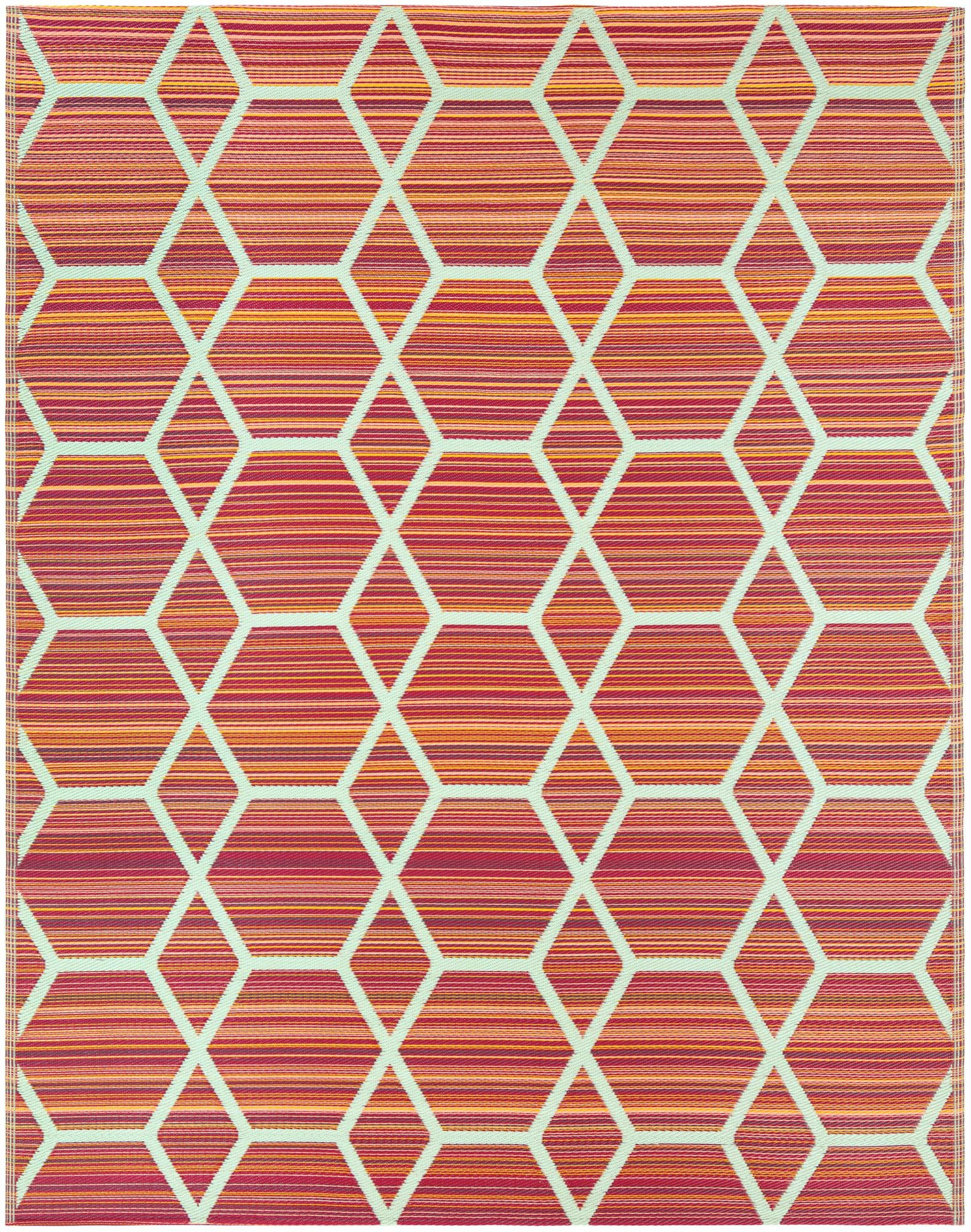 7' 10 x 10' Amity · Diamond Outdoor Rug, red