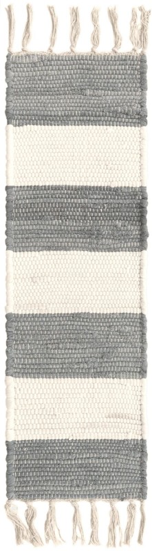 0' 9 x 2' 6 Flagstaff · Striped Chindi Rug, gray