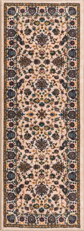2' 2 x 6' Bluebell · Persian floral rug, ivory and blue