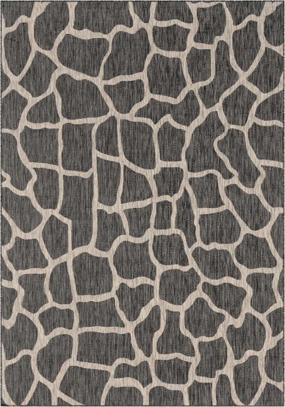 7' 10 x 11' Stillwater · Animal print Outdoor Rug, charcoal