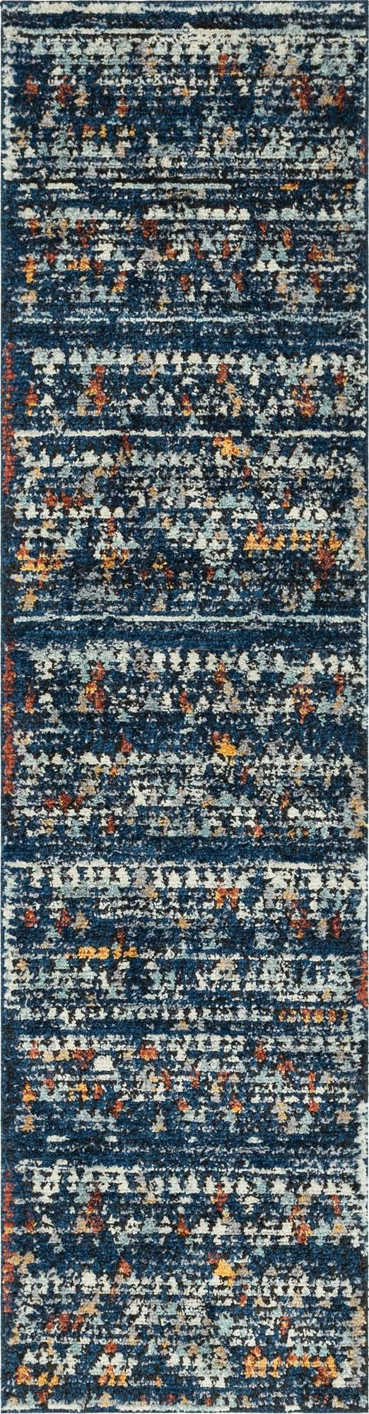 2' 7 x 10' Walker · Abstract rug, navy