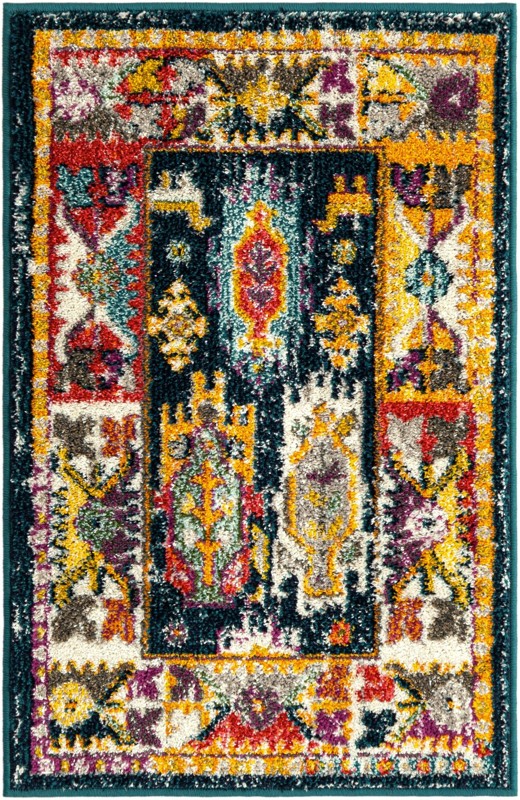 Cullen · Border rug, navy blue