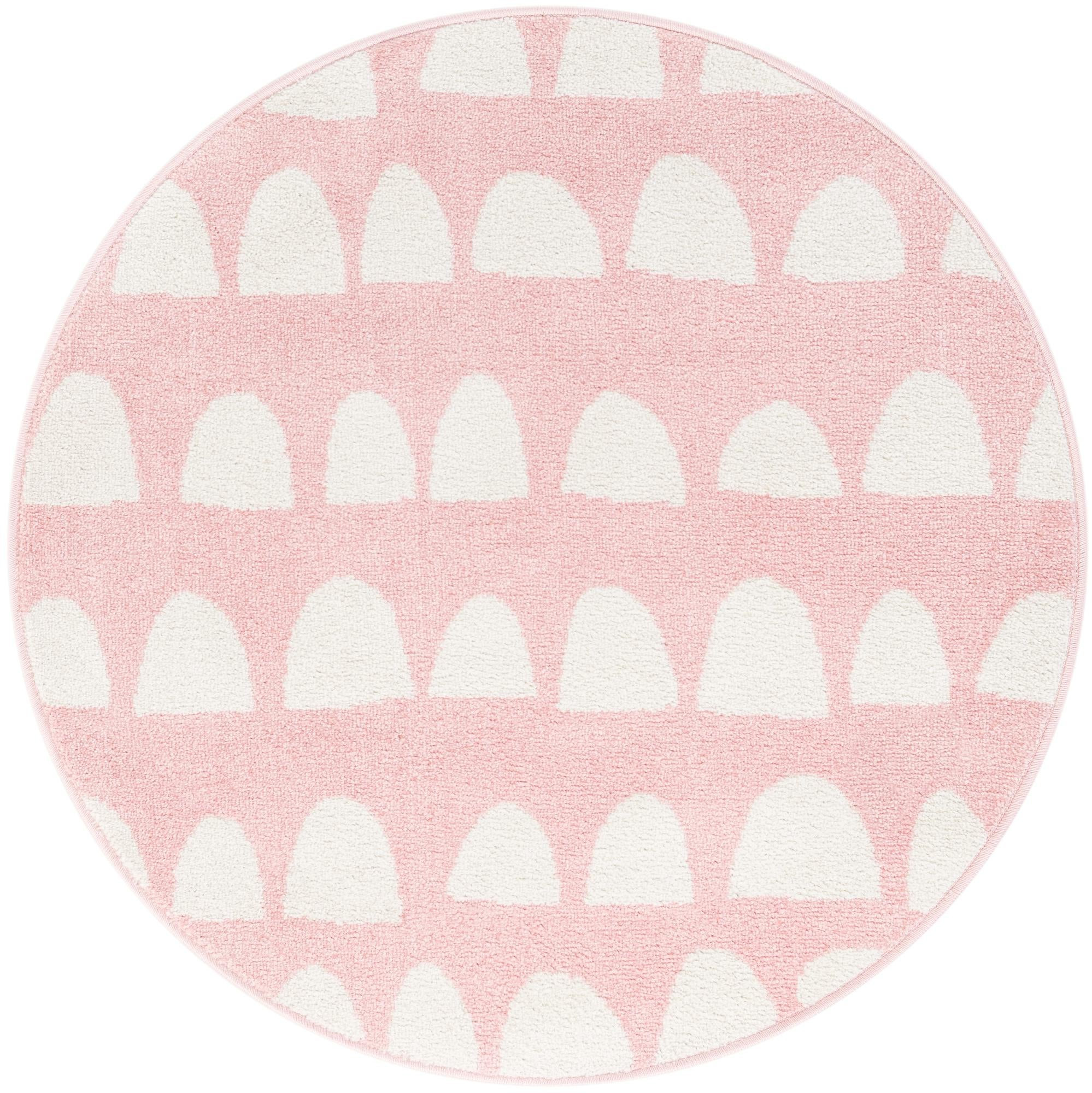 3' 3 x 3' 3 Halloran · Geometric rug, pink