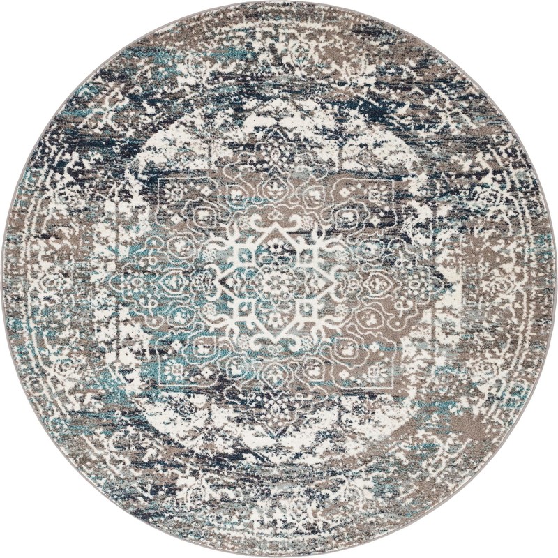 7' 10 x 7' 10 Birch · Medallion rug