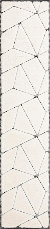 2' 7 x 12' Sutter · Geometric rug, ivory white