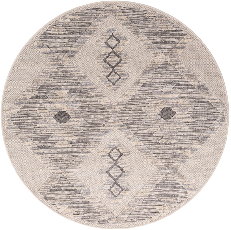 Fletcher · Geometric diamond rug, beige and gray