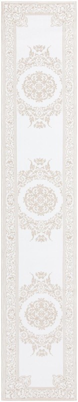 2' 6 x 14' Thistle · Border rug, snow white