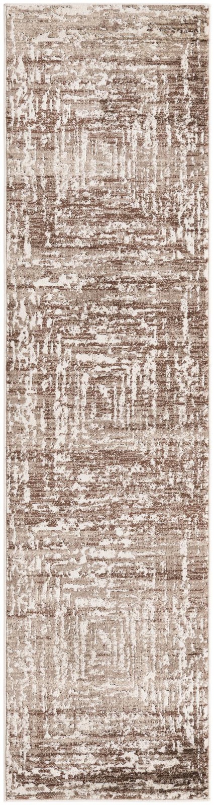 2' x 8' Wrenfield · Abstract rug, chocolate and beige
