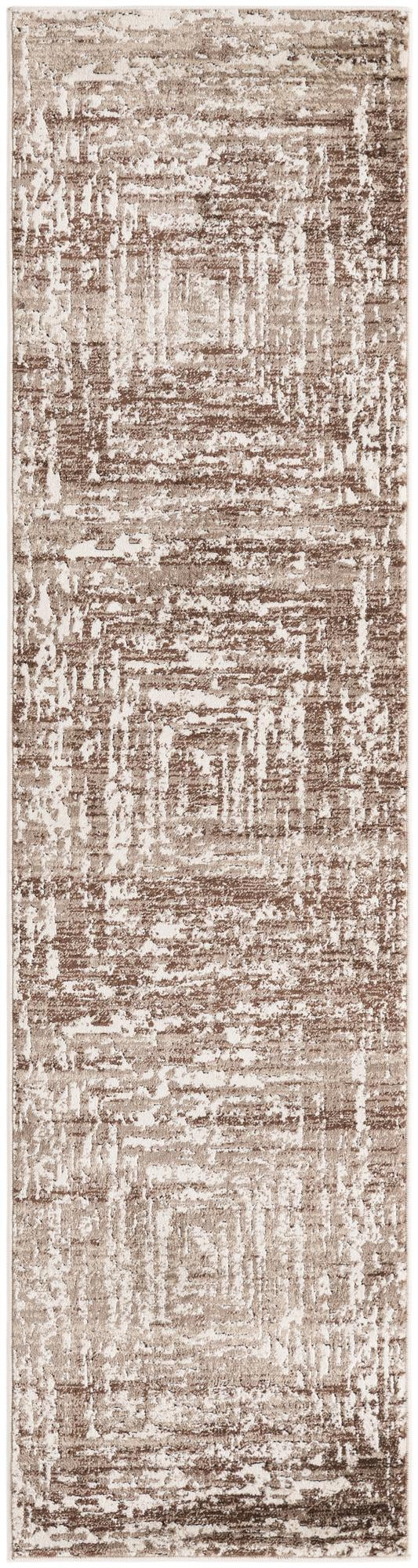 2' x 8' Wrenfield · Abstract rug, chocolate and beige