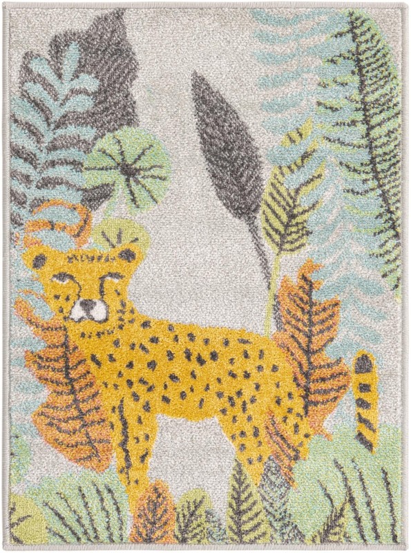 2' 2 x 3' Saco · Animal print rug, gray