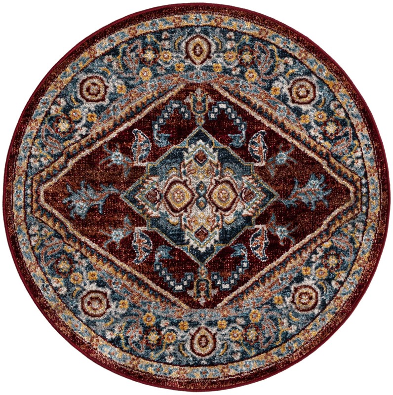 Murray · Border Washable Rug, burgundy red