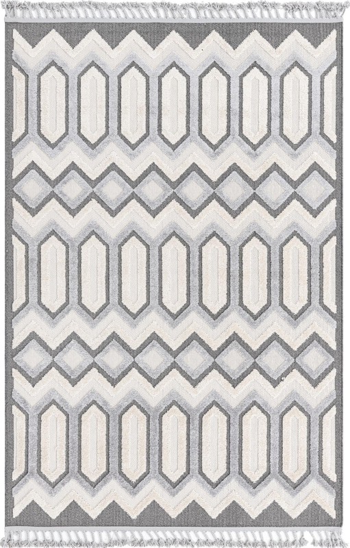 6' x 9' Roddy · Chevron rug, charcoal