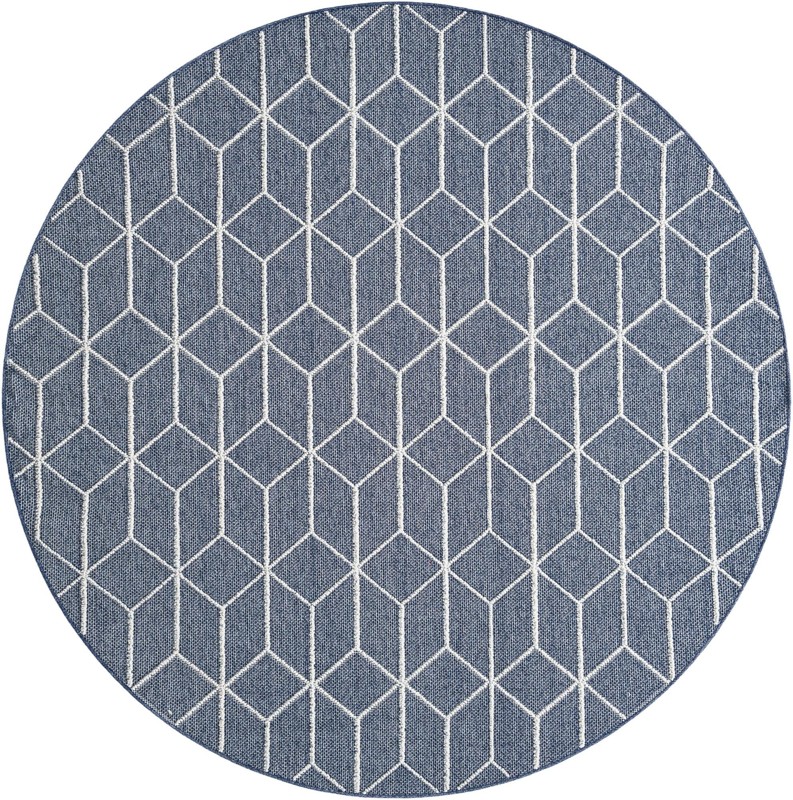 Jasper · Geometric Outdoor Rug, navy and white