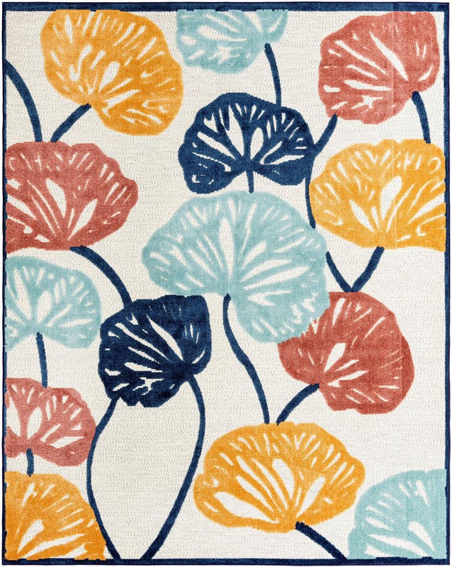 Slade · Border Outdoor Rug, ivory
