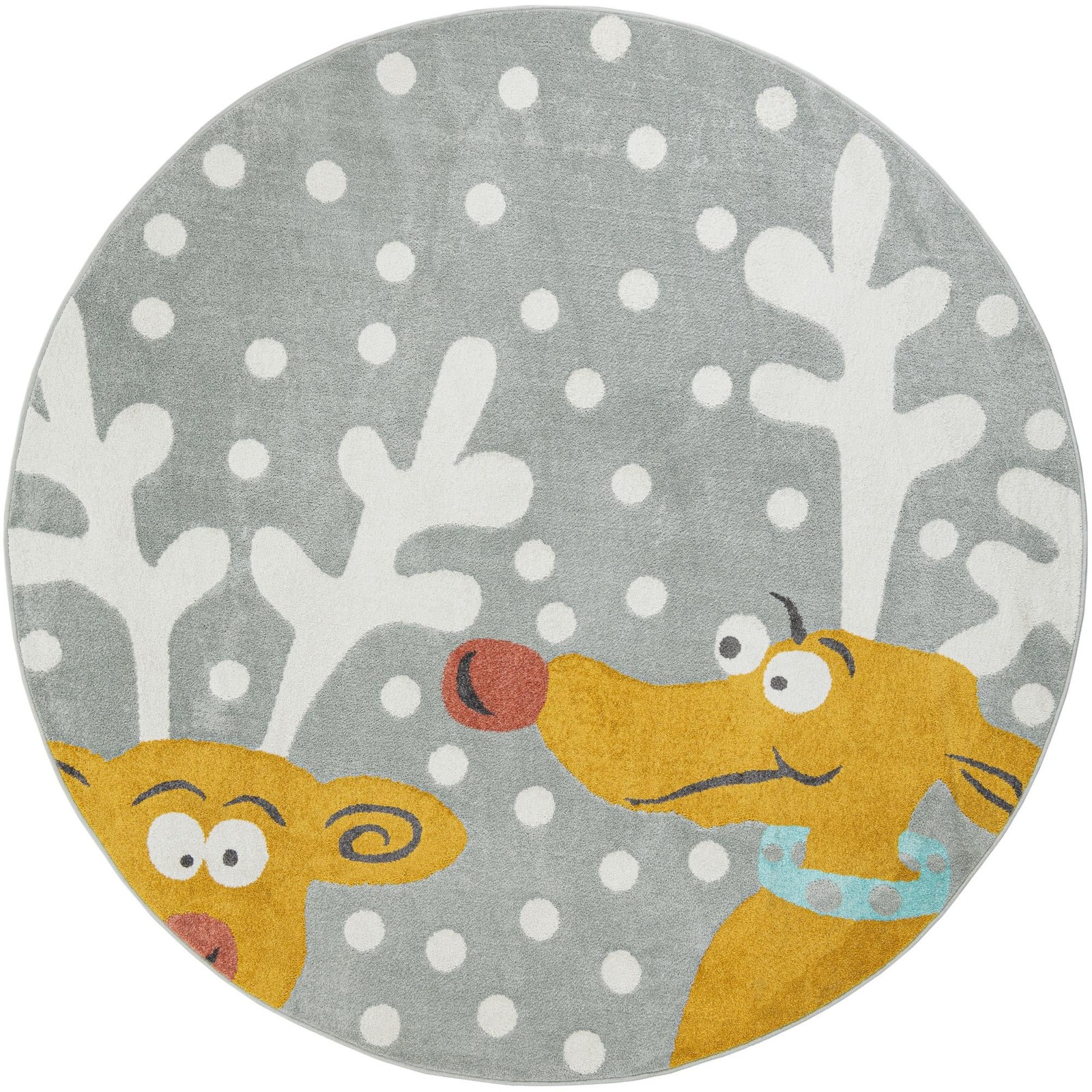 7' 10 x 7' 10 Dove · Pictoral rug, gray