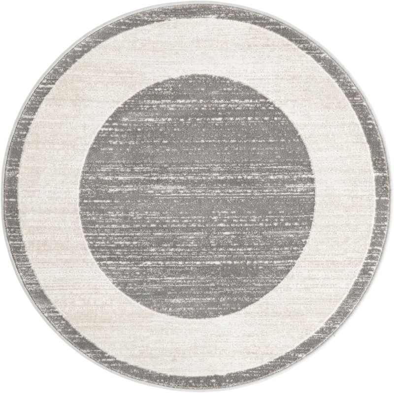 Stanway · Border rug, gray and ivory