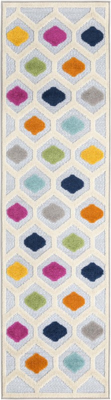 2' x 8' Raleigh · Diamond Outdoor Rug, gray