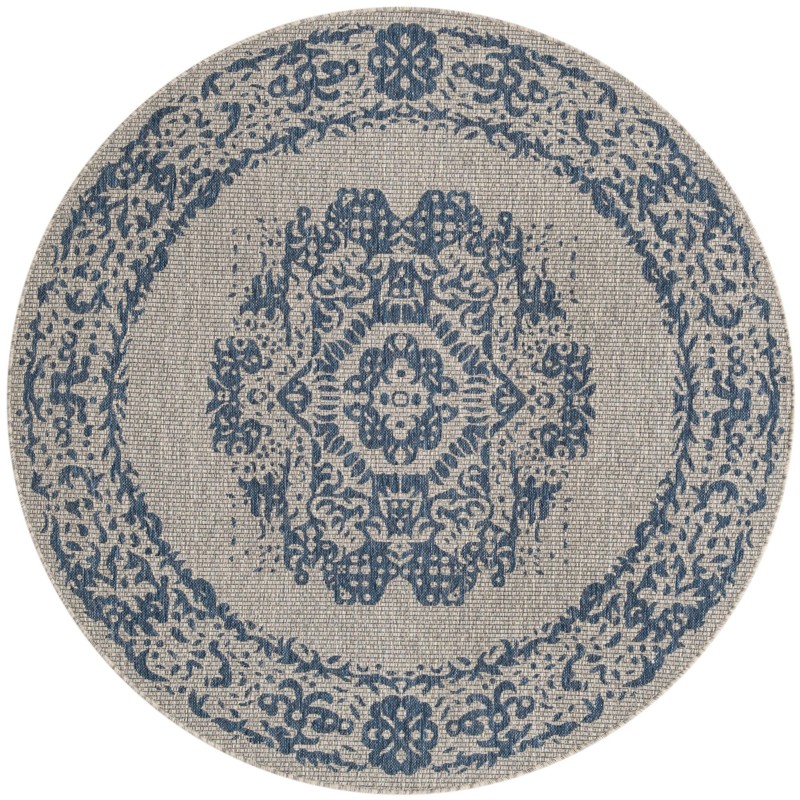 6' x 6' Hayden · Medallion Outdoor Rug, blue