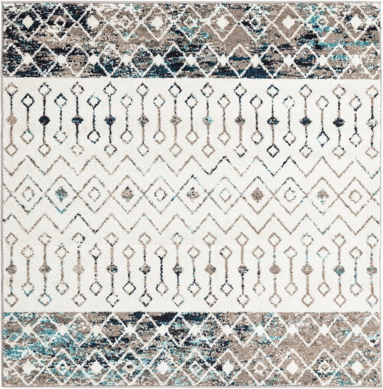 5' 3 x 5' 3 Vernon · Border rug