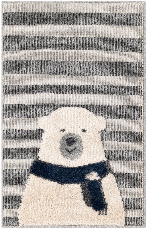 Whitcomb · Striped rug, gray