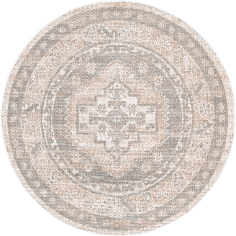 3' 3 x 3' 3 Ligonier · Border rug, mink