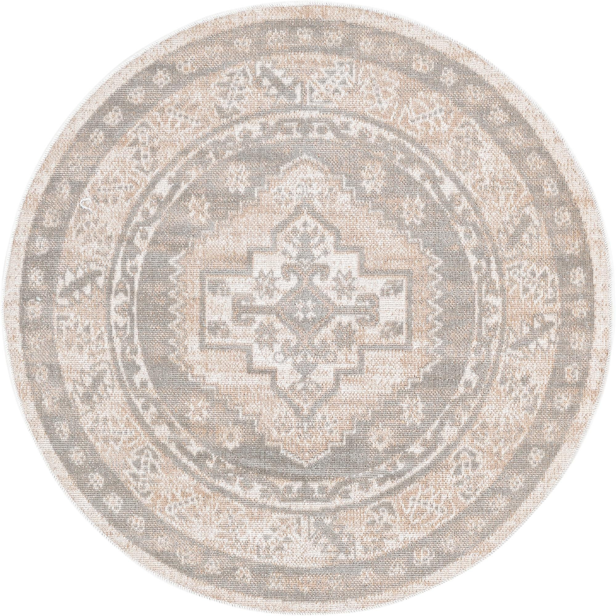 3' 3 x 3' 3 Ligonier · Border rug, mink