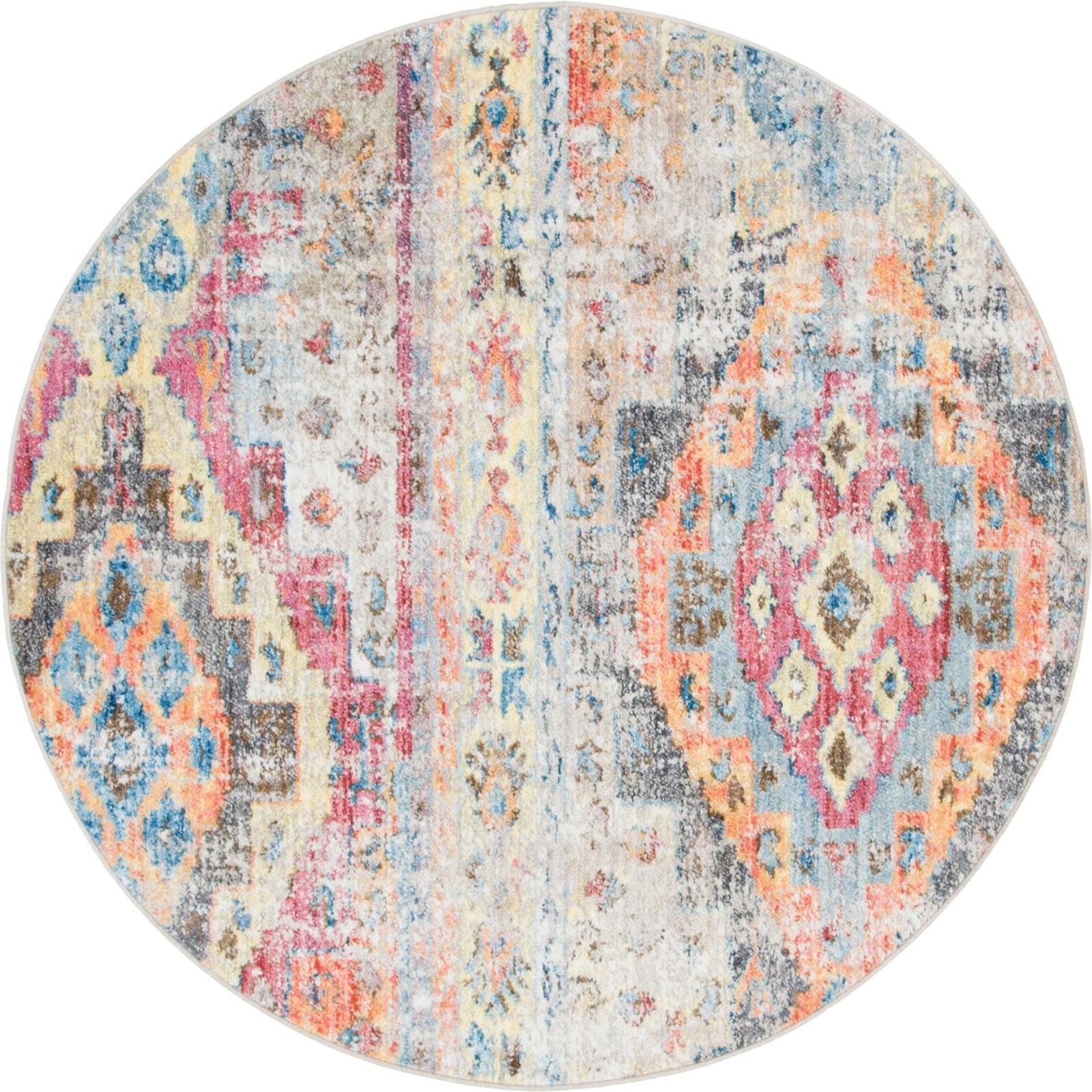 5' x 5' Quinn · Abstract rug, multi
