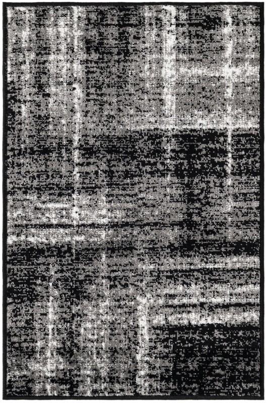 Rudd · Plaid rug, black