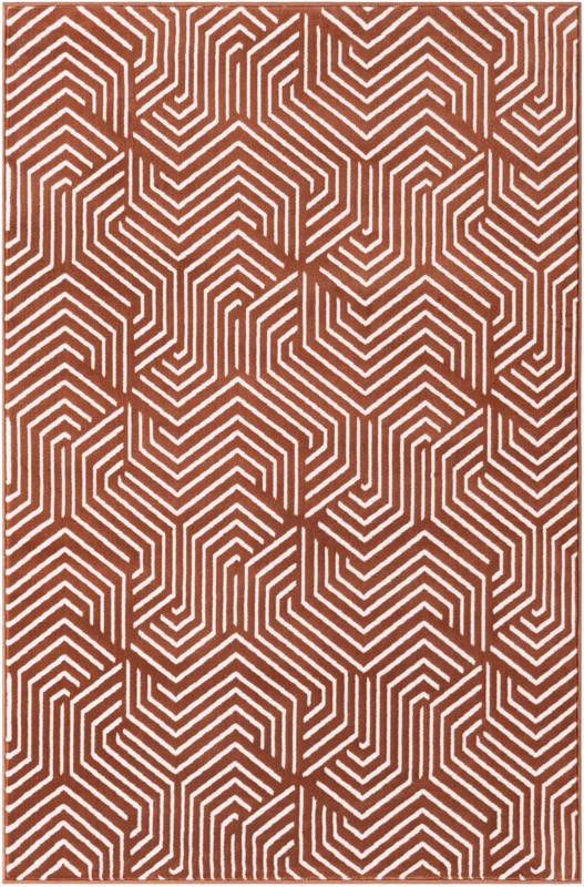 4' x 6' Manning · Geometric rug, dusty pink