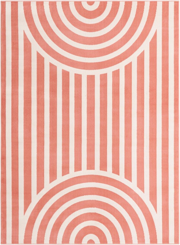 Nye · Geometric rug, soft coral pink