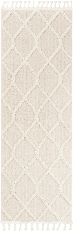 2' x 6' Kirkwood · Diamond lattice rug, ivory