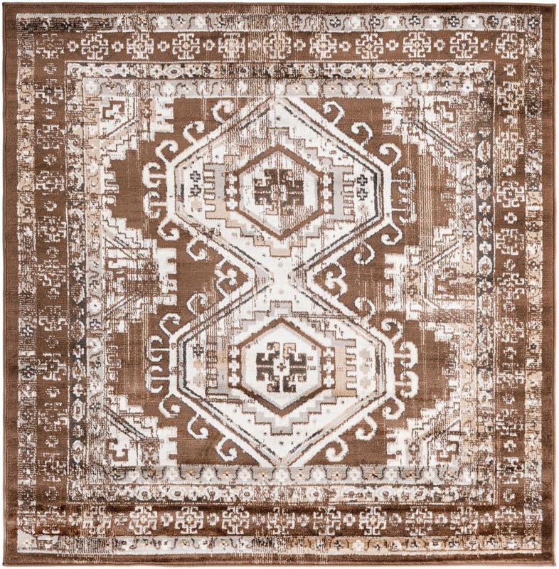 Harmon · Border rug, brown