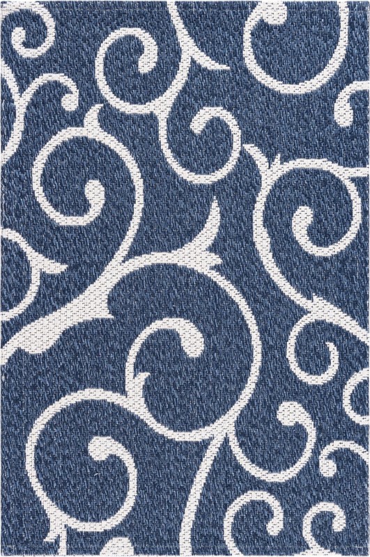 2' 2 x 3' Sylvia · Floral / botanical rug, navy