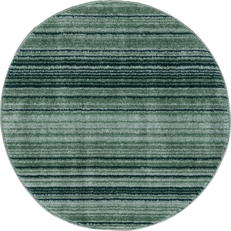 3' 3 x 3' 3 Jagger · Striped rug, shades of green