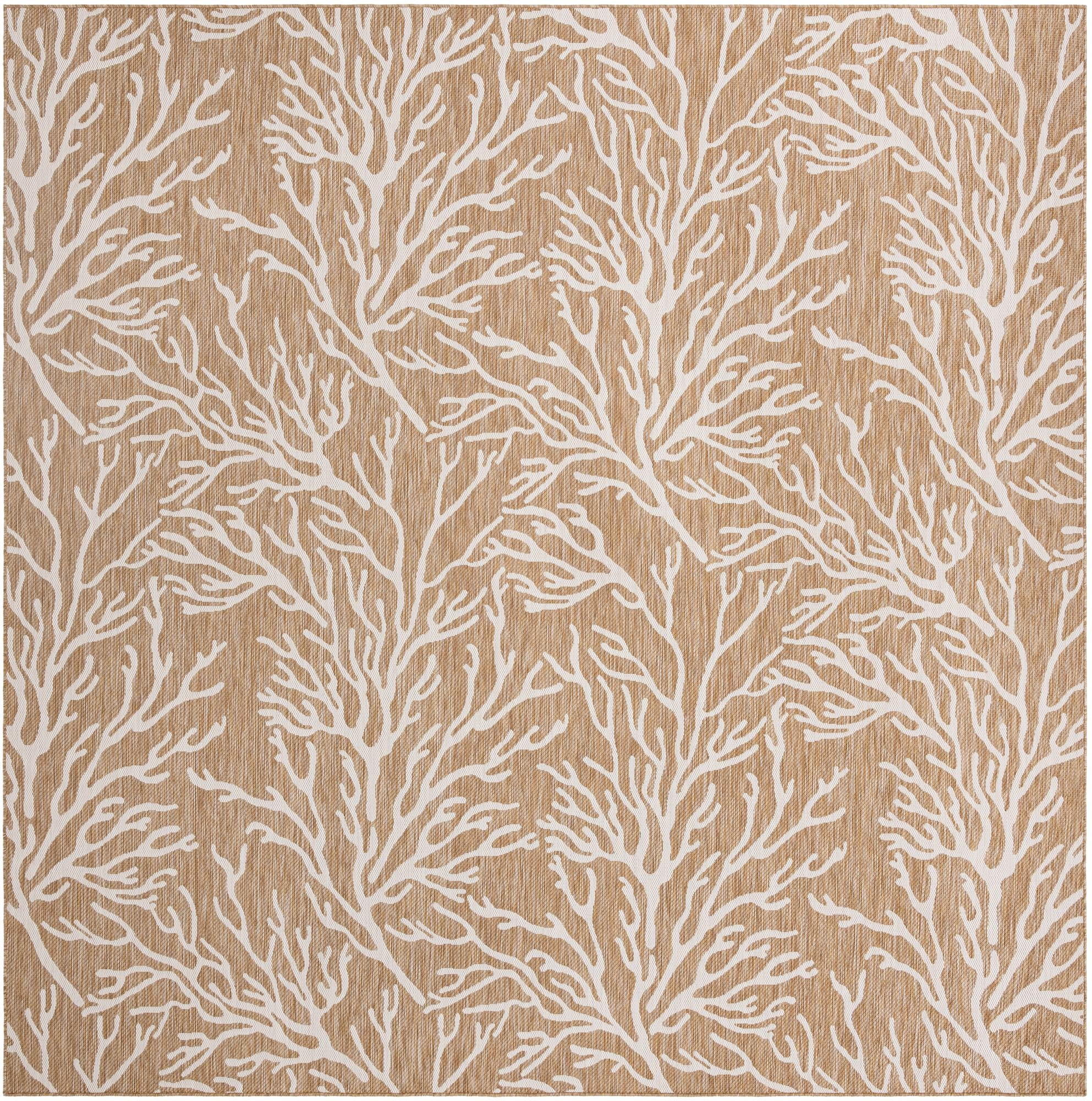 12' x 12' Northfield · Floral / botanical Outdoor Rug, taupe
