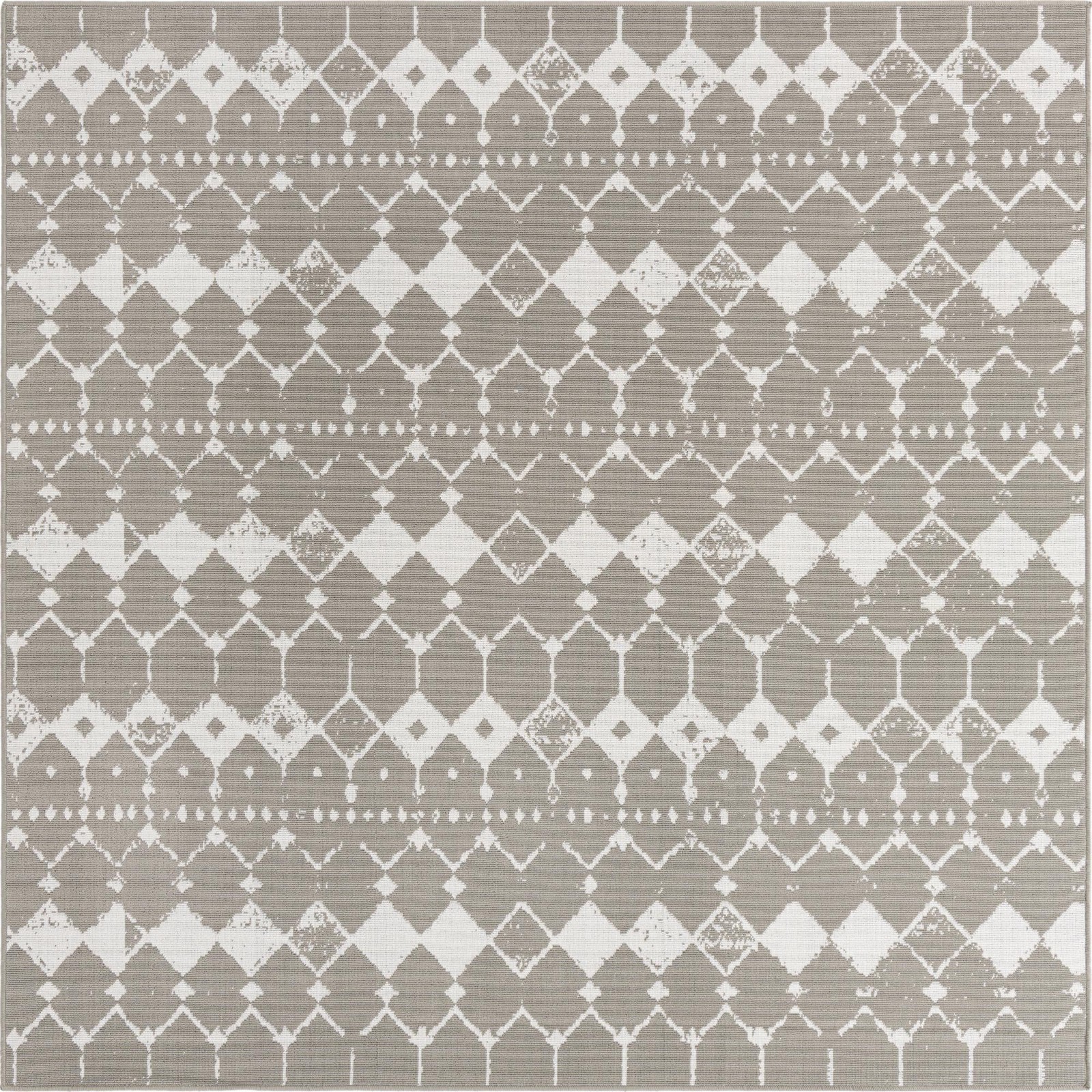 7' 10 x 7' 10 Stowe · Diamond Outdoor Rug, gray