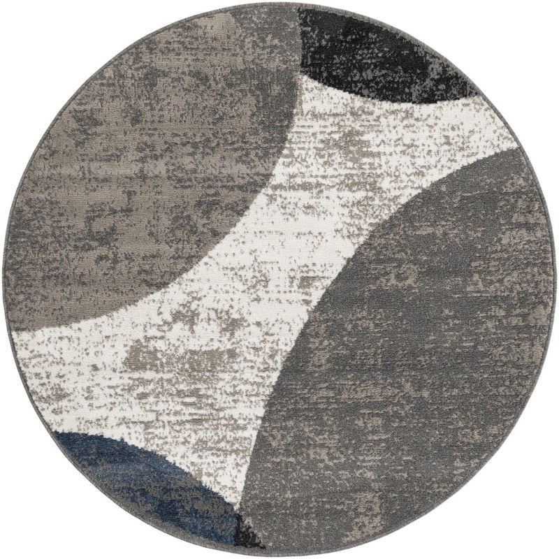 5' x 5' Brownsville · Abstract rug, multi