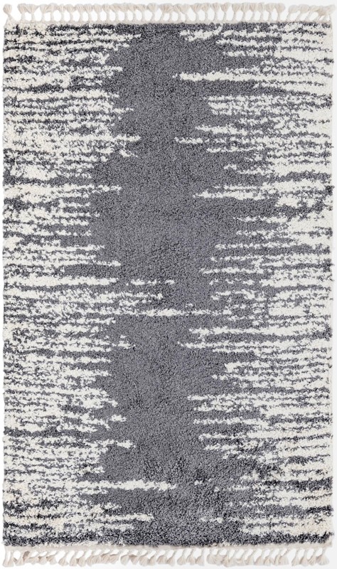 5' 3 x 8' Felton · Abstract Shag Rug, gray