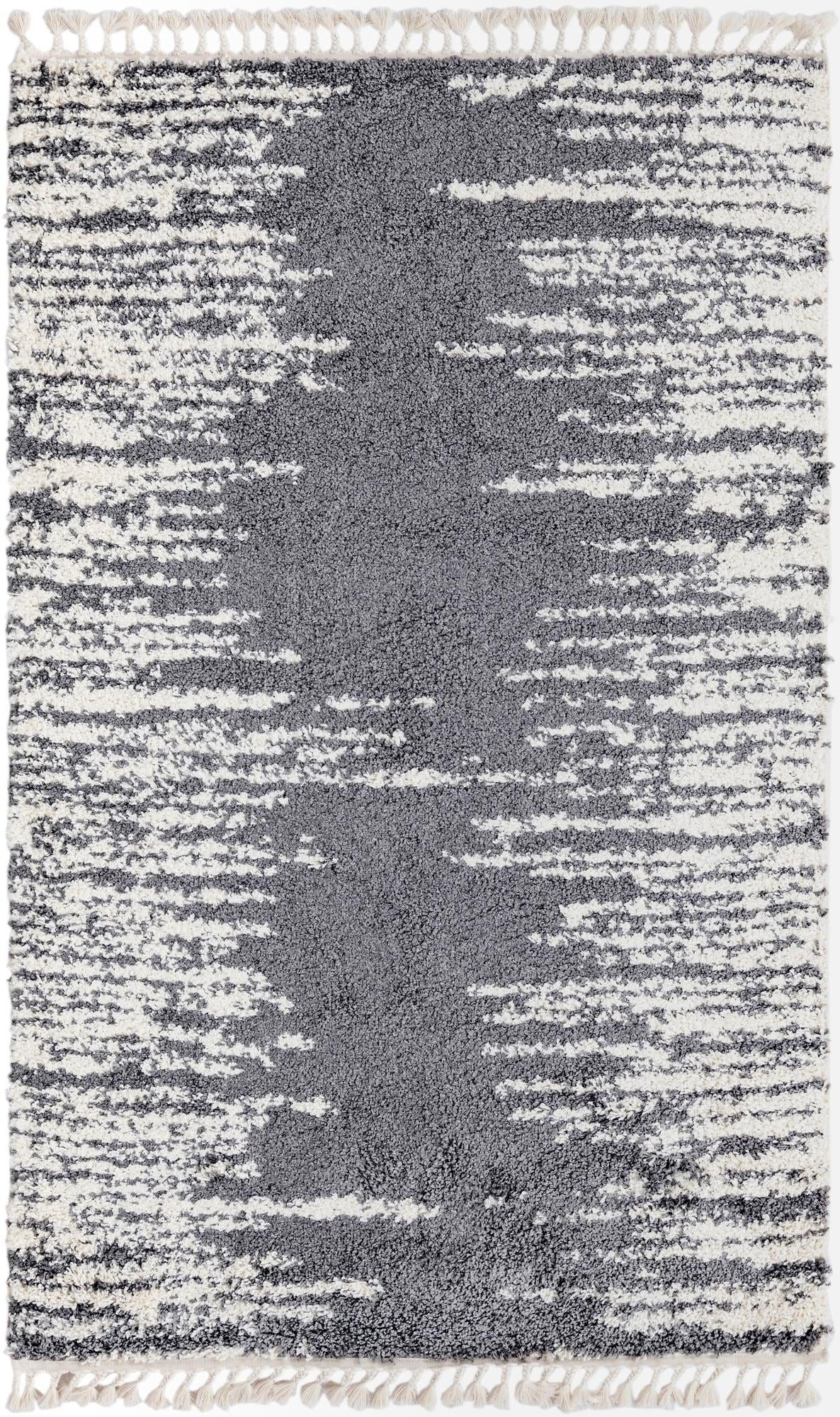 5' 3 x 8' Felton · Abstract Shag Rug, gray