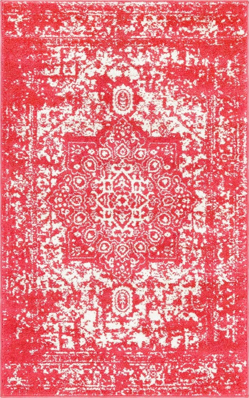 3' x 5' 3 Birch · Border rug, pink