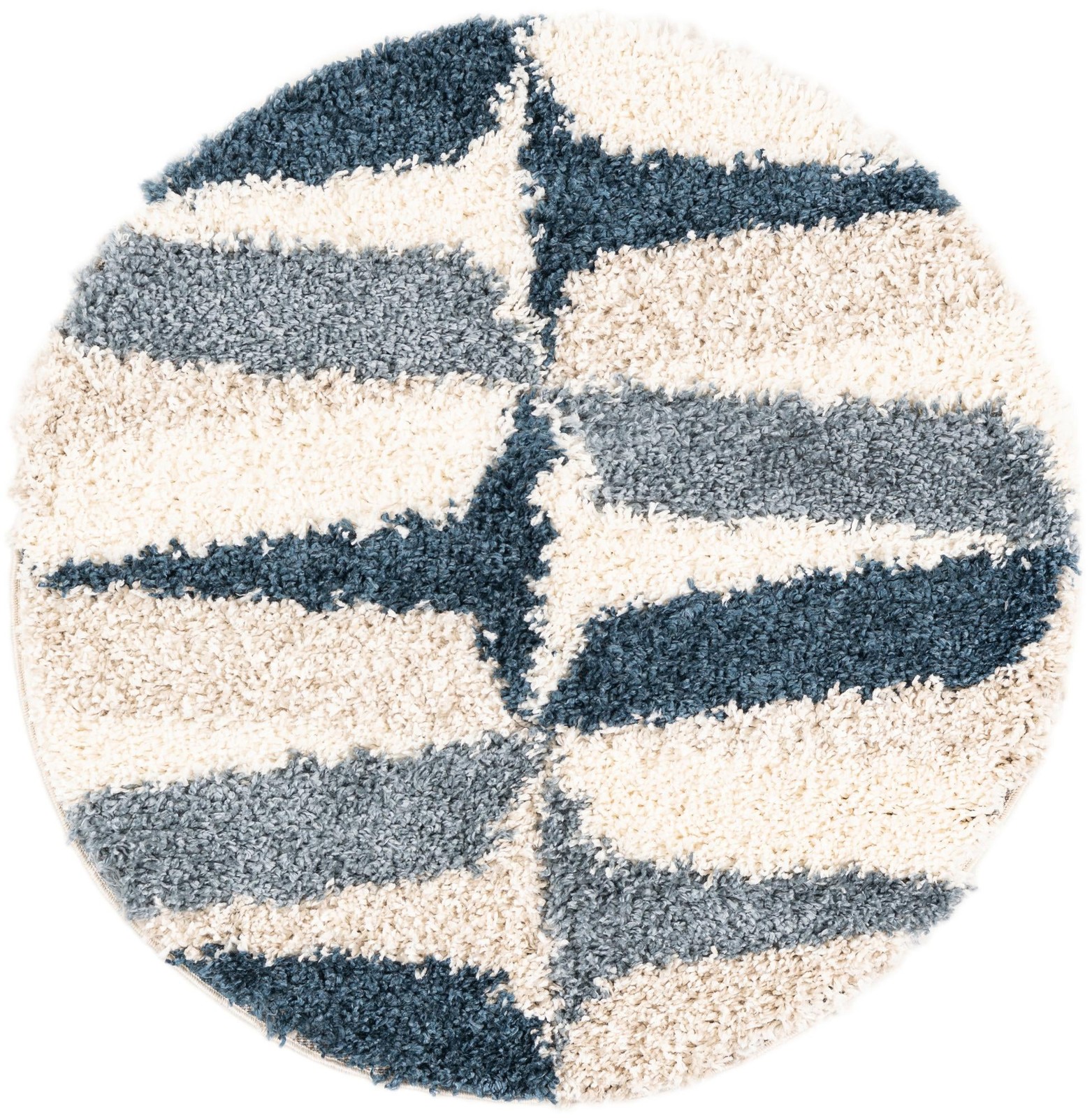3' 3 x 3' 3 Bridger · Abstract Shag Rug, blue