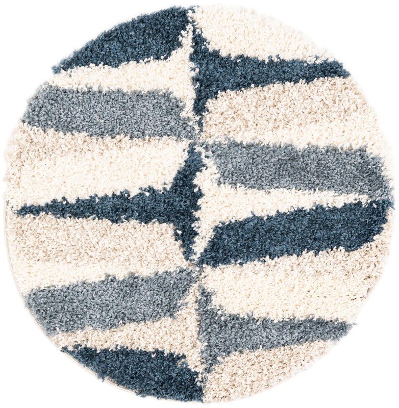 3' 3 x 3' 3 Bridger · Abstract Shag Rug, blue