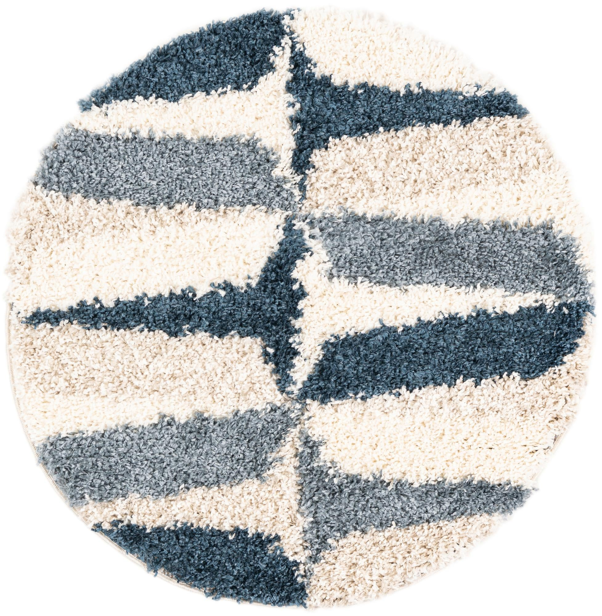 3' 3 x 3' 3 Bridger · Abstract Shag Rug, blue