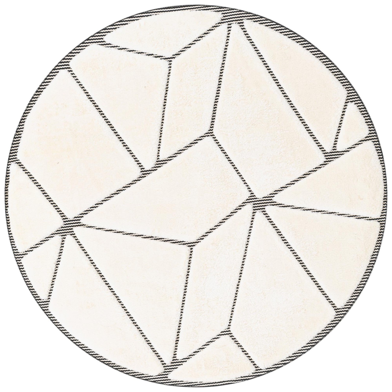 6' x 6' Sutter · Geometric rug, ivory white