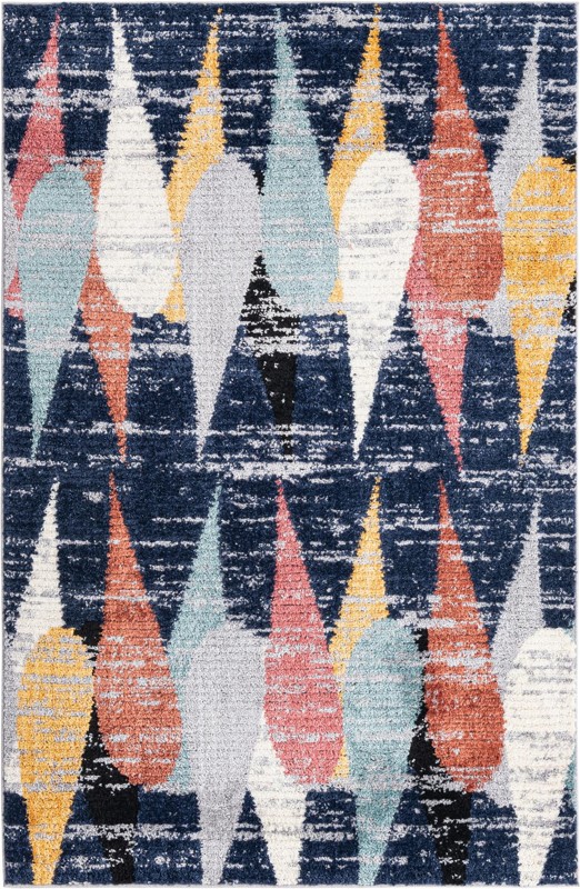 5' 3 x 8' Petaluma · Abstract rug, blue